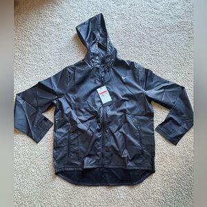 Nike Essential Womens Large Black Running Hooded Full-Zip Jacket CU3217-010 NEW